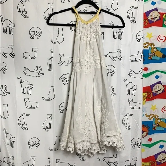 Free People | Dresses | Free People Cream Lace Mini Dress | Poshmark
